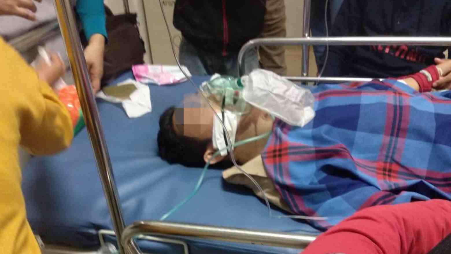 Almarhum Jun, saat masih dalam kondisi kritis. Foto: Ist.