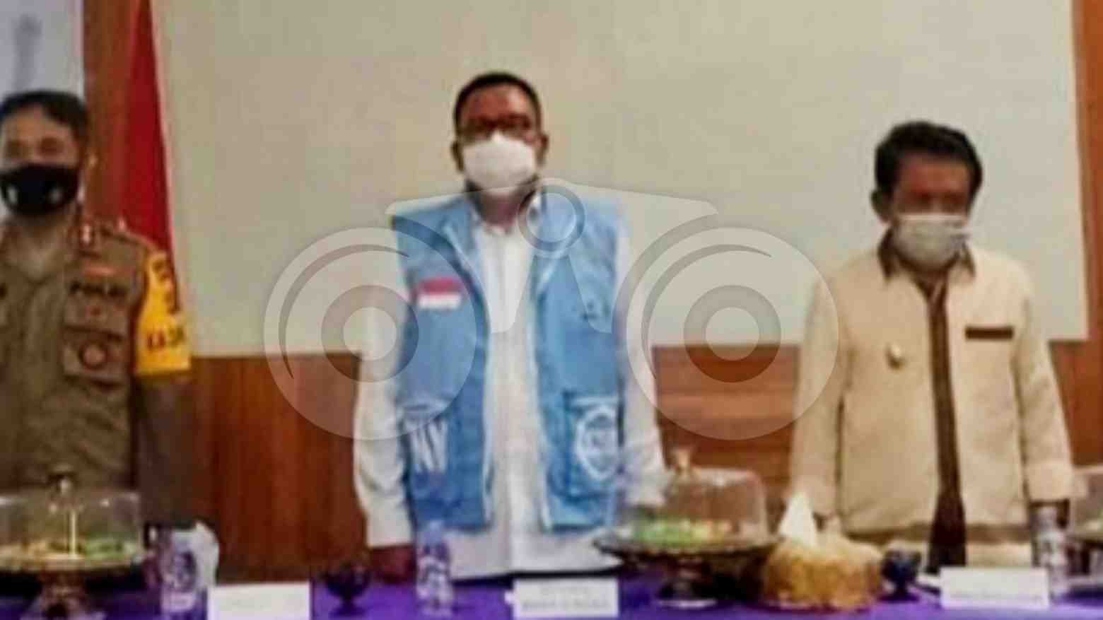 Wabup Muna, Abdul Malik Ditu bersama Kepala BNN Sultra, Brigjen Pol Sabaruddin Ginting, Kepala BNNK Muna, La Hasary dan Kapolres Muna, AKBP Debby Asri Nugroho. Foto: Sunaryo/Telisik