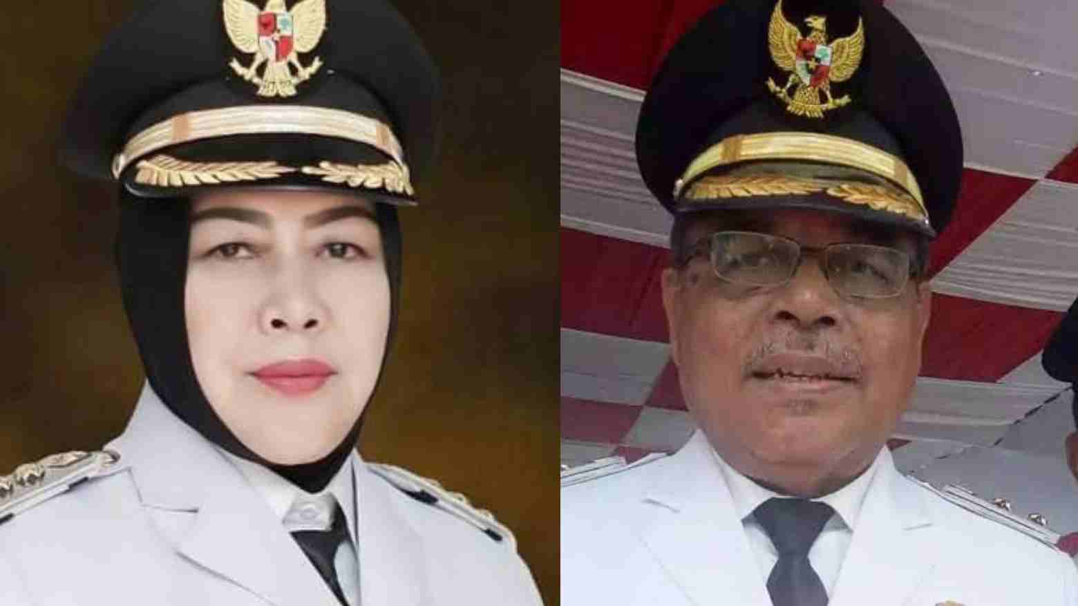 Pj Bupati Konawe Selatan (Konsel), Andi Tendri Rawe Silondae dan Bupati Muna Barat (Mubar), Achmad Lamani. Foto: Ist.