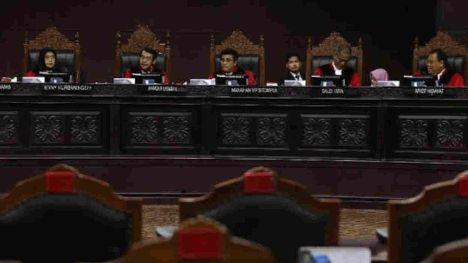Suasana persidangan di Mahkamah Konstitusi. Foto: Repro detik.com