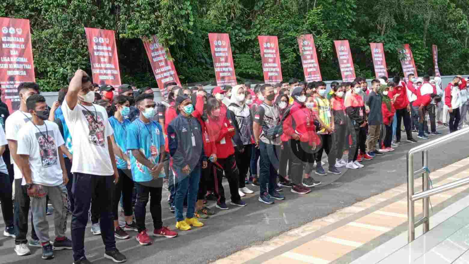 Peserta Kejurnas Muaythai 2021. Foto: Andi Sulthan/Telisik