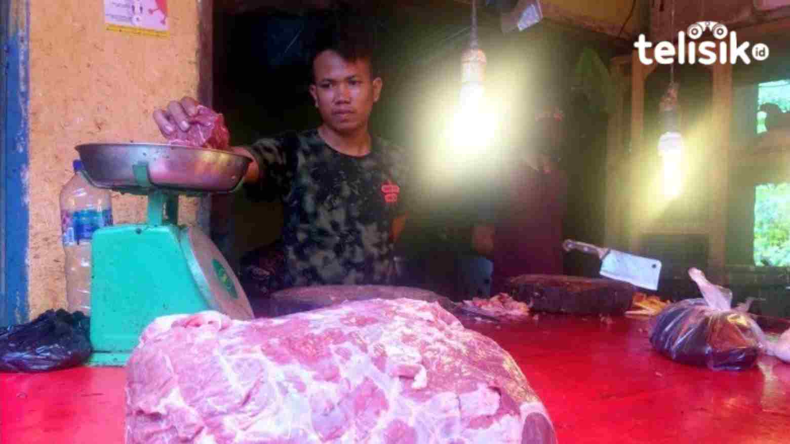 Pedagang daging sapi. Foto: Dok. Telisik