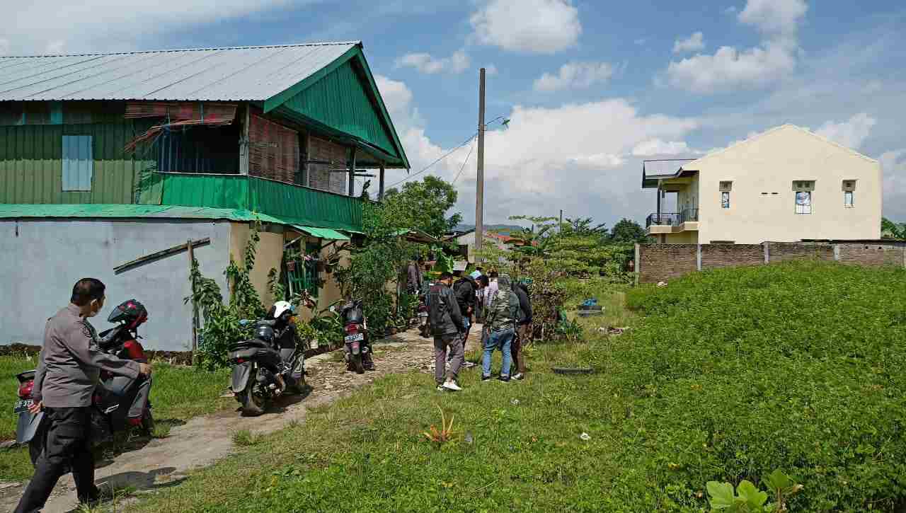 Rumah terduga teroris di jalan Manuruki, Kecamatan Biringkanaya, Kota Makassar.Foto: Ist.