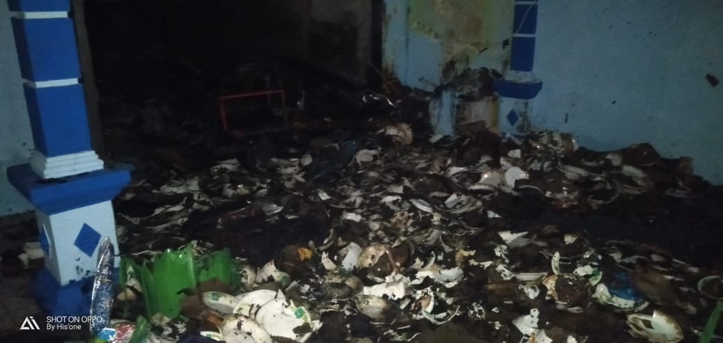 Sesaat setelah kejadian, Pemadam Kebakaran ungkap perihal penyebab kejadian. Foto: Ist