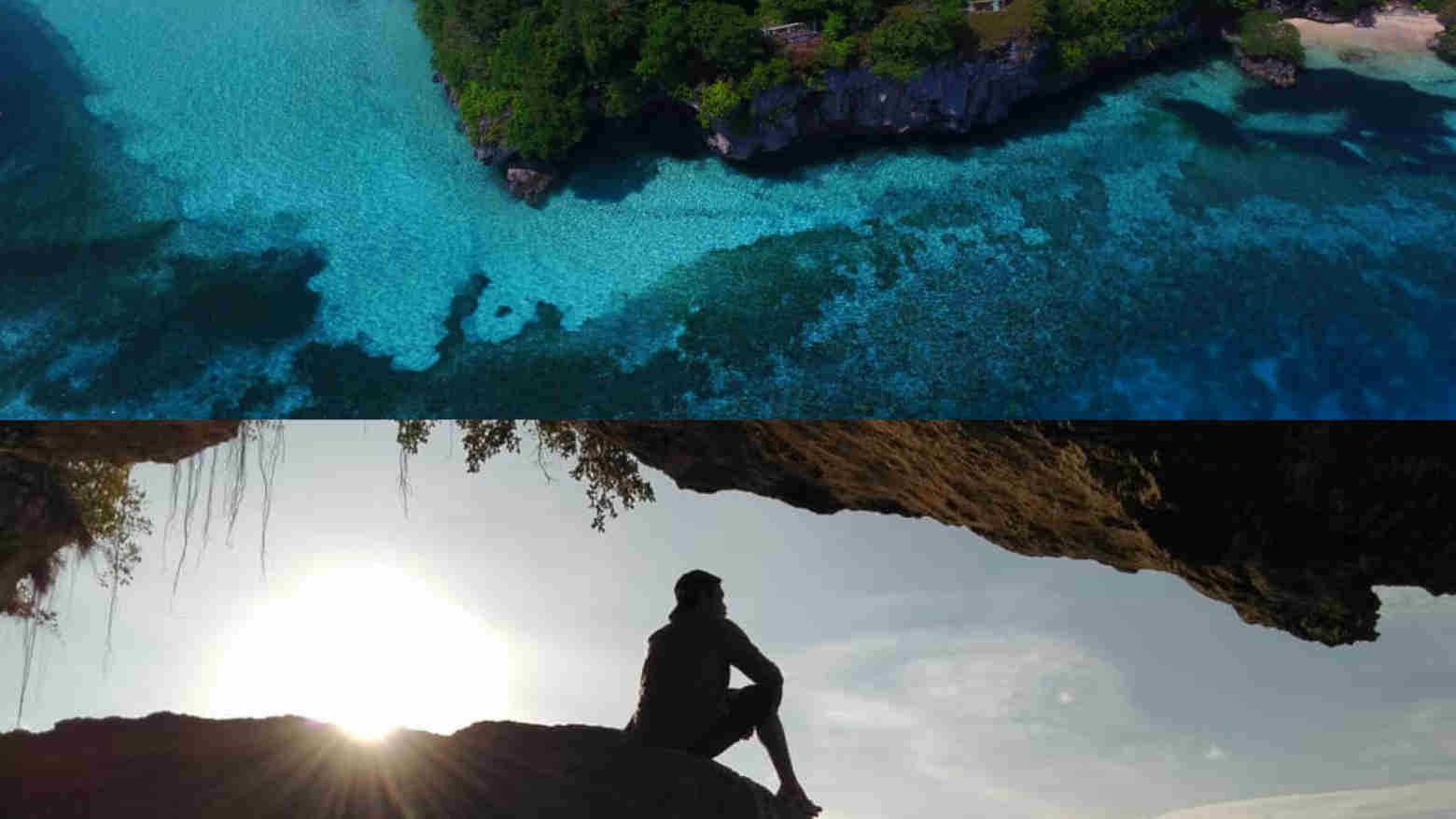 Keindahan Pantai Huntete dan Gua (Liang Kuri-Kuri). Foto: Ist.