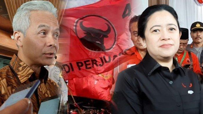 Ganjar Pranowo dan Puan Maharani. Foto: Repro Tribunnews