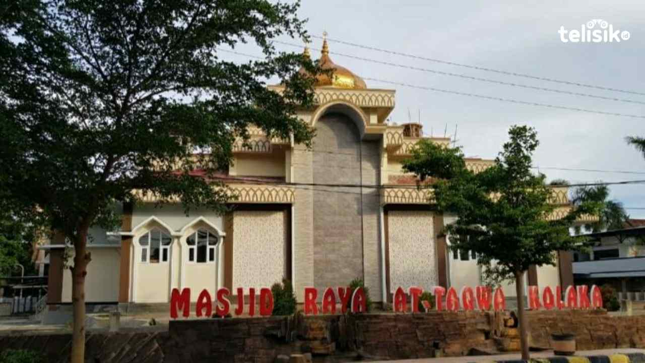 Tampak Masjid Raya At Taqwa Kolaka. Foto: Muh. Sabil/Telisik