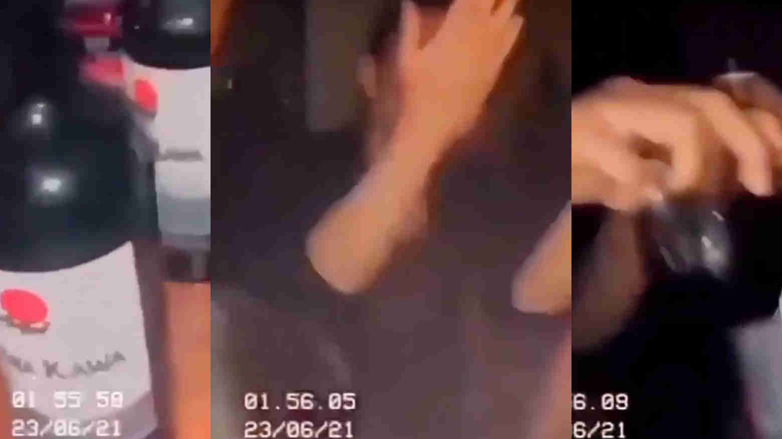 Tangkapan layar video sekelompok muda-mudi yang sedang pesta miras. Foto: screenshot