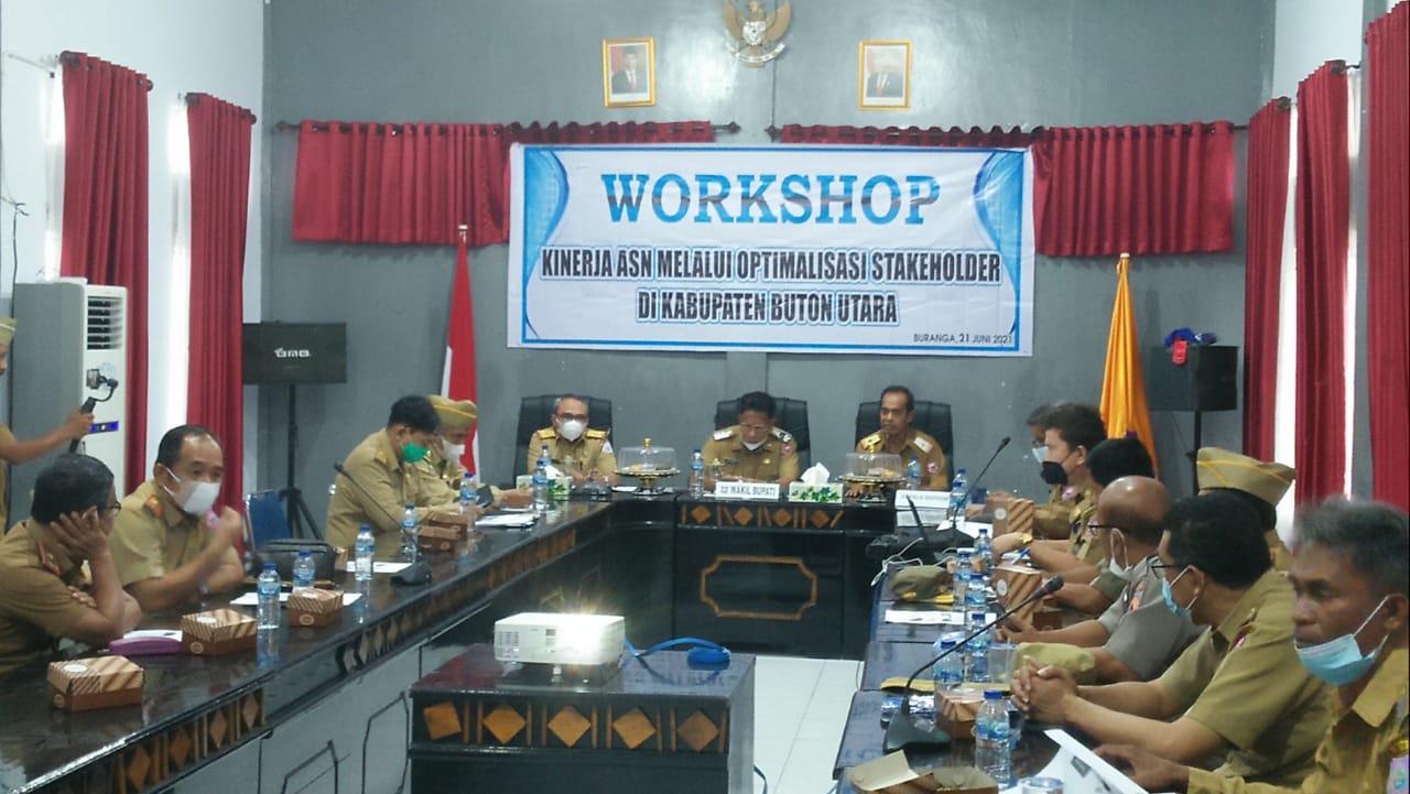 Workshop kinerja ASN lingkup Pemkab Butur yang diikuti Kepala OPD lingkup Pemkab Butur. Foto: Ist.
