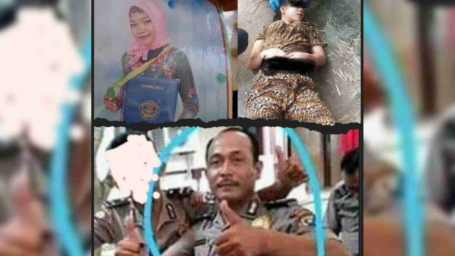 Aipda Roni Syahputra dan kedua Korbanya Rizka Fitria (21) dan AP (13) Foto: Repro Indozone.id