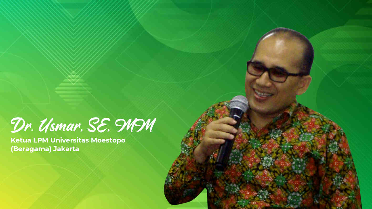 Dr. Usmar, SE, MM, Ketua LPM Universitas Moestopo (Beragama) Jakarta. Foto: Ist.