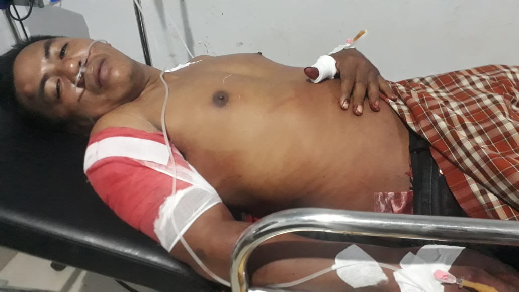 Korban Tamrin saat berada di RS. Foto: Ist.