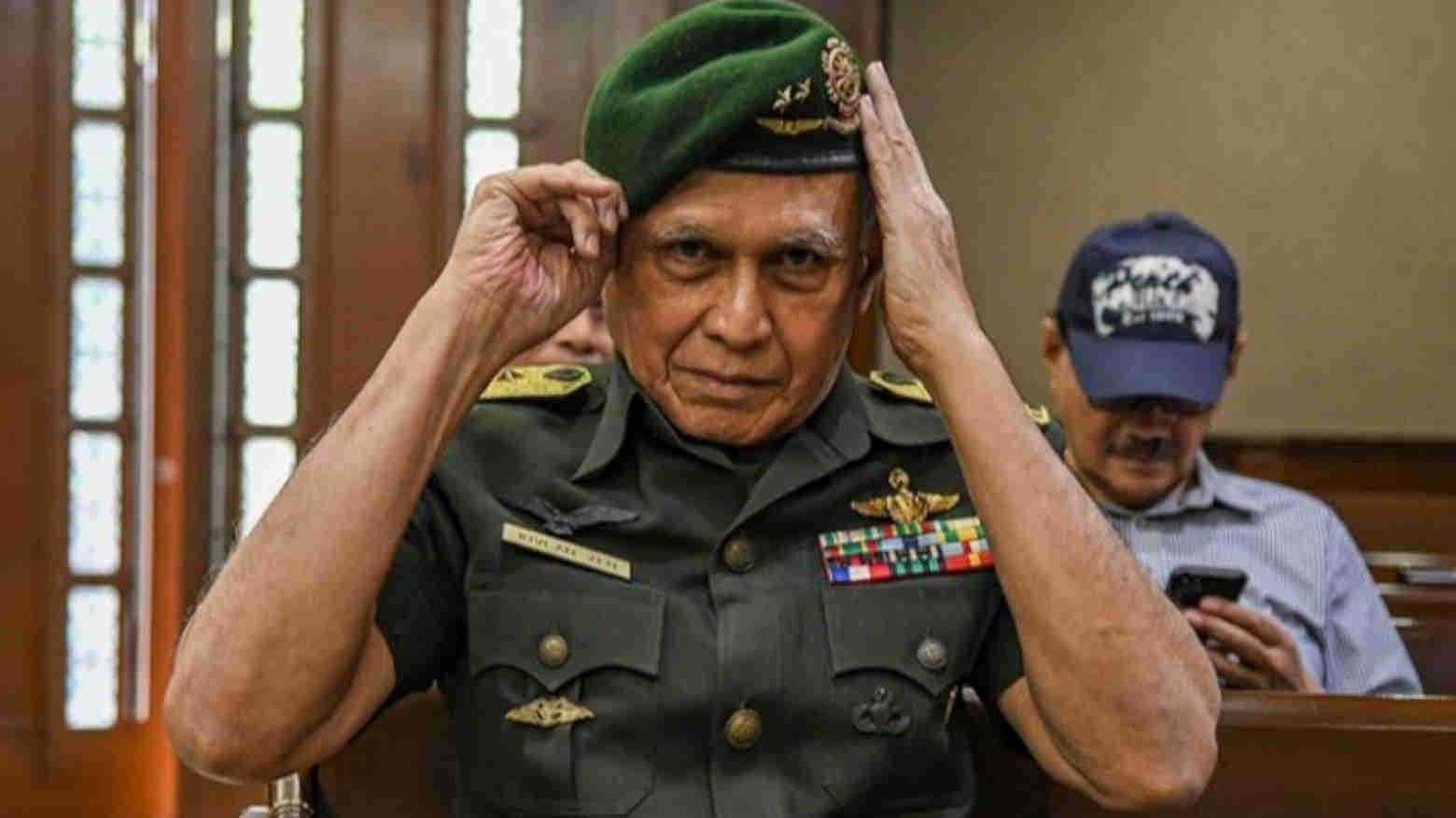 Terdakwa kepemilikan senjata api ilegal dan peluru tajam, Kivlan Zen. Foto: Repro kompas.com