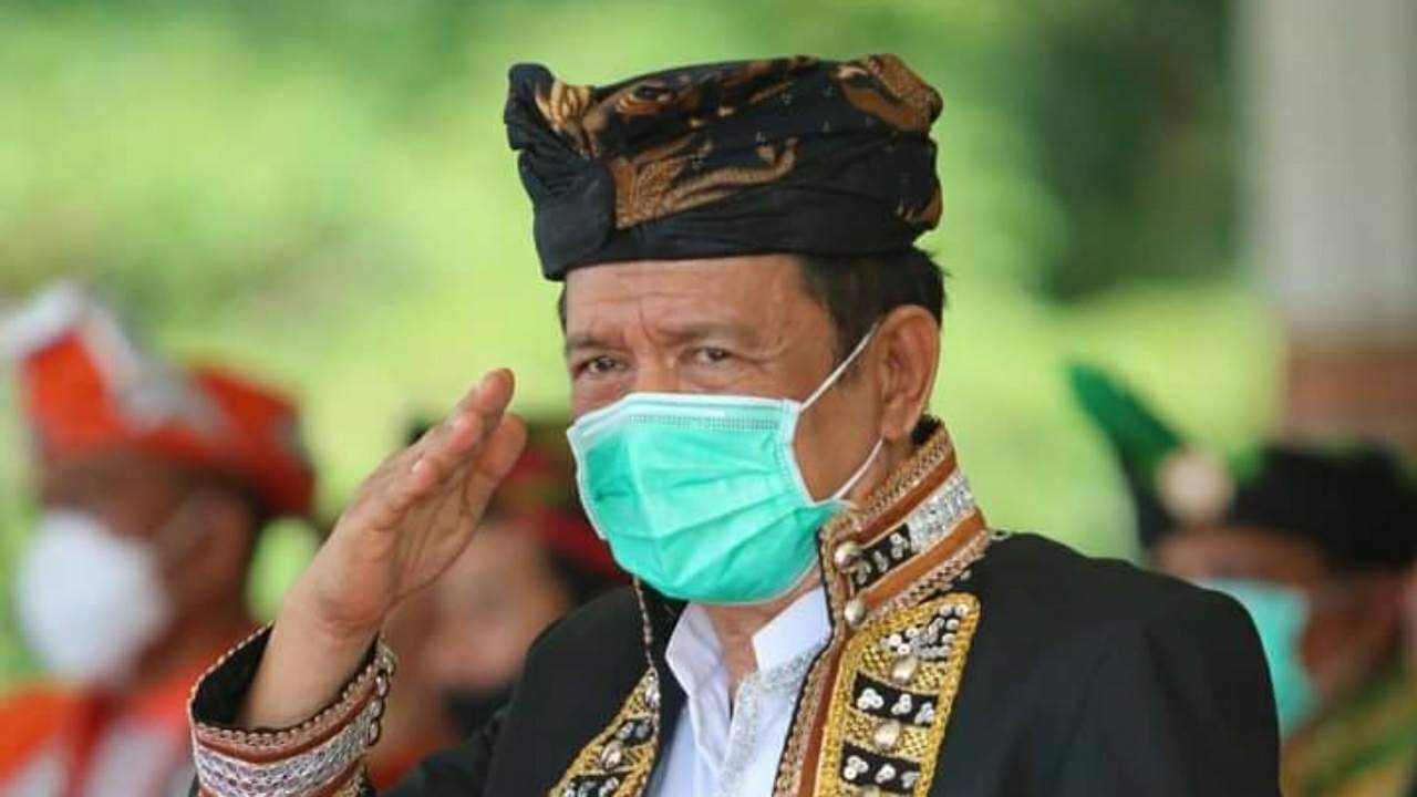 Wabup Muna, Abdul Malik Ditu pamitan pada warga Muna karena masa jabatannya akan segera berakhir. Foto: Sunaryo/Telisik