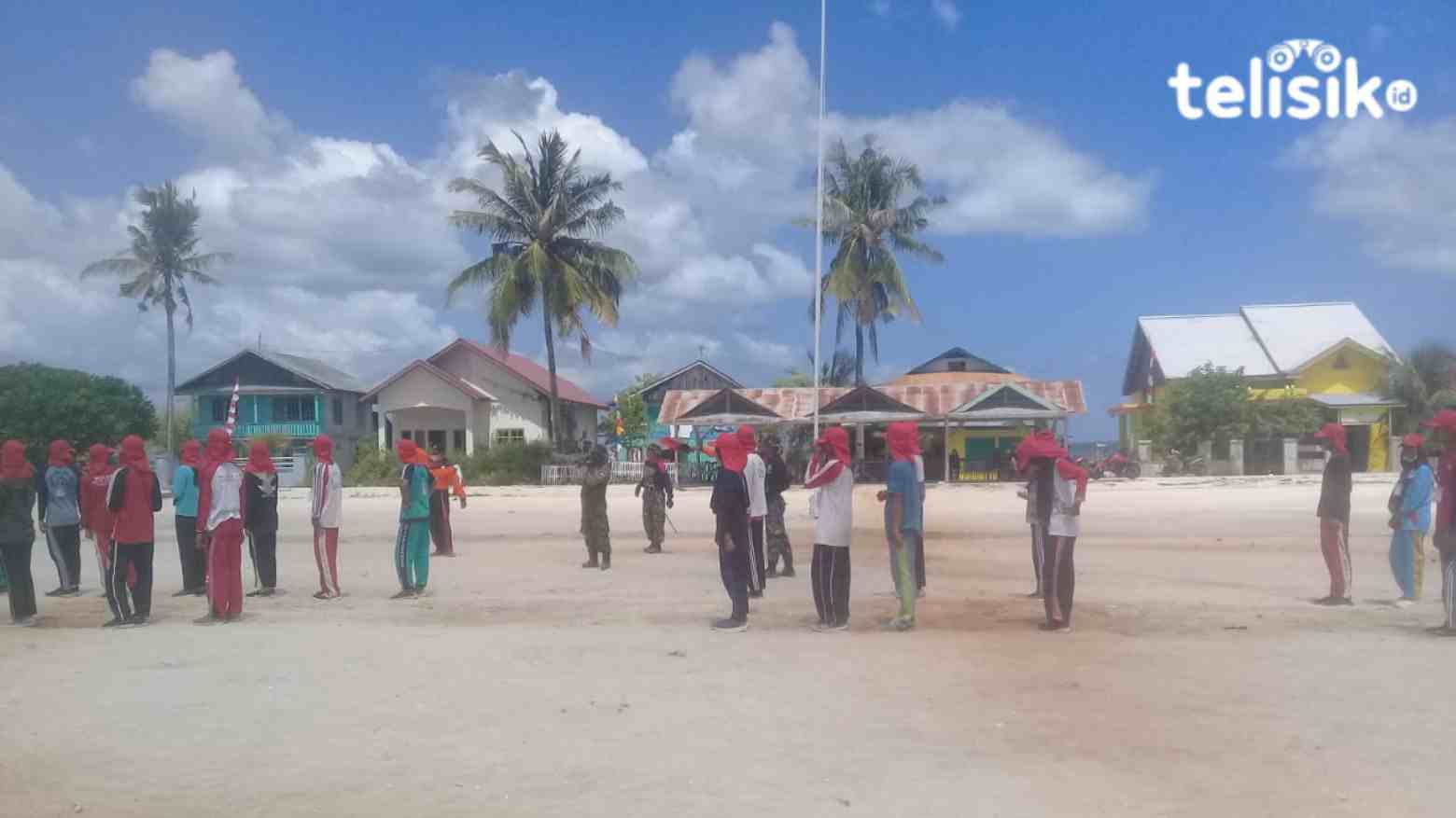 Proses latihan Paskibraka Buteng. Foto: Mutatfin/Telisik