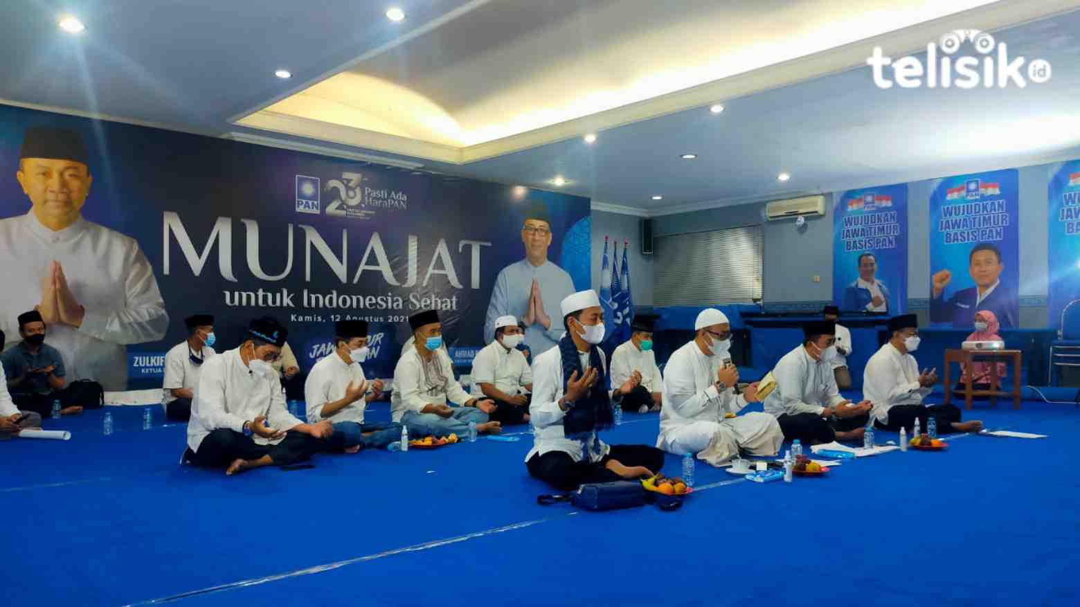 Munajat untuk Indonesia Sehat di DPW PAN Jatim. Foto: Yudhie/Telisik