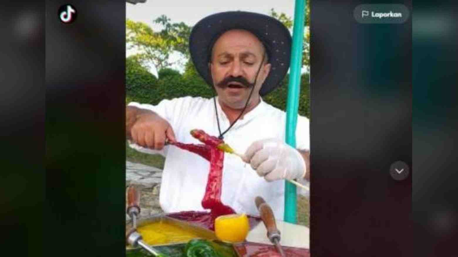 Penjual gulali, Tarik Aydin. Foto: Repro Tiktok