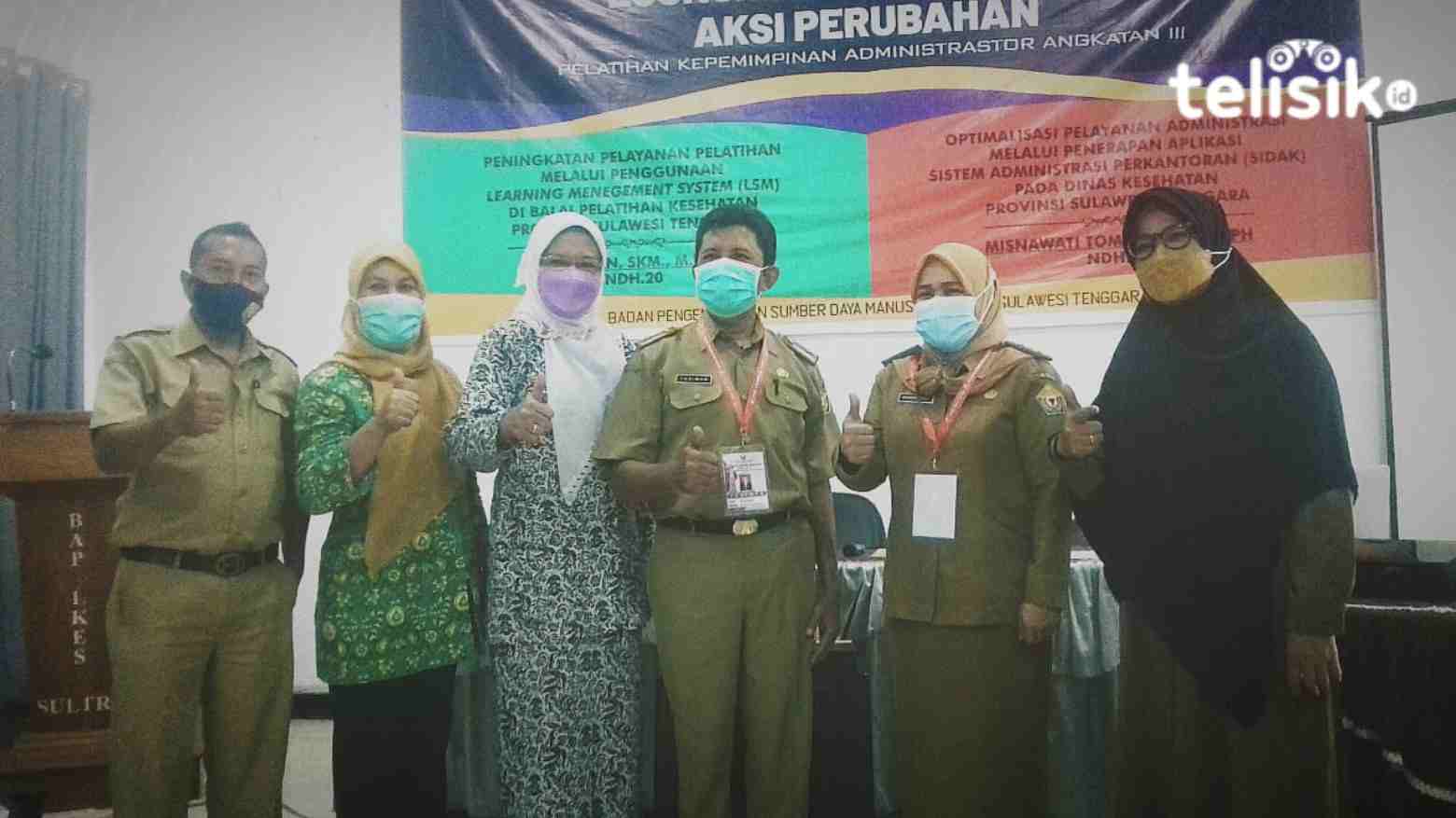 Bapelkes Sultra me-launching website untuk memudahkan akses informasi melalui digital. Foto: Andi Irna Fitriani/Telisik