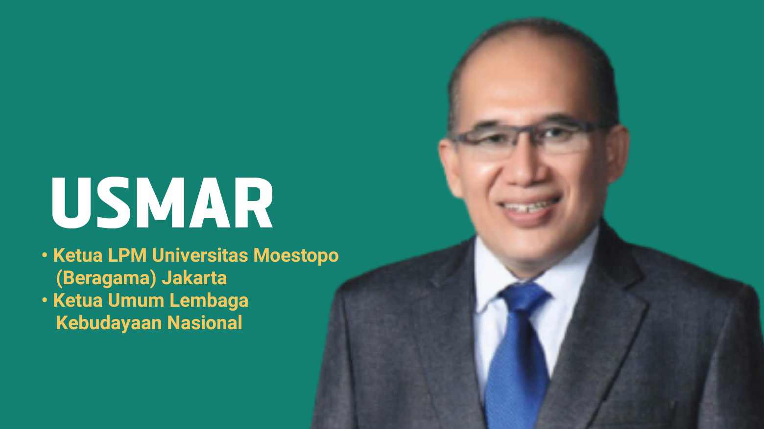 Dr. Usmar, SE, M.M, Ketua LPM Universitas Moestopo (Beragama) Jakarta & Ketua Umum Lembaga Kebudayaan Nasional (LKN). Foto: Ist.