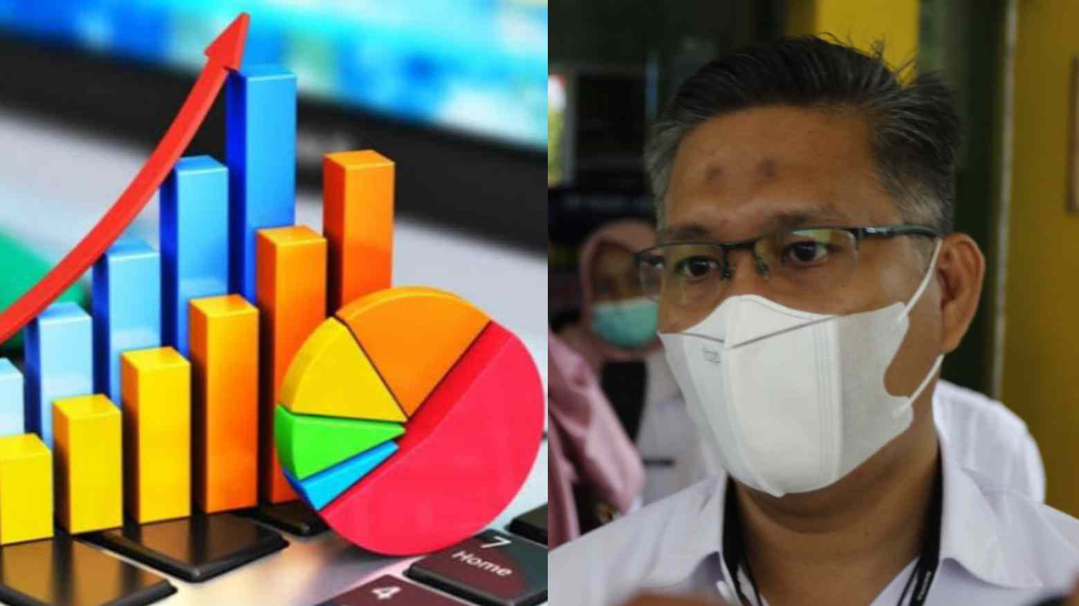 Sulkarnain Kadir (kanan) dan ilustrasi grafik polling. Foto Repro Lampung Pos