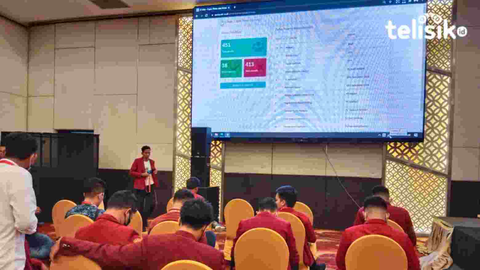 Suasana E-voting pemilihan ketua umum dan calon formatur Muktamar XIX IMM. Foto: Nuhruddin/Telisik