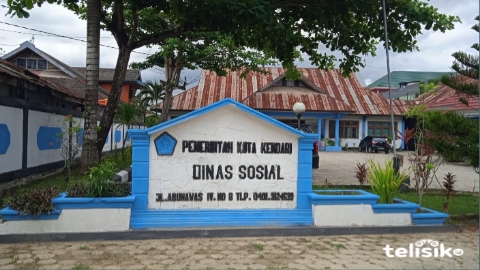 Kantor Dinas Sosial Kota Kendari. Foto: Apriliana Suriyanti/Telisik