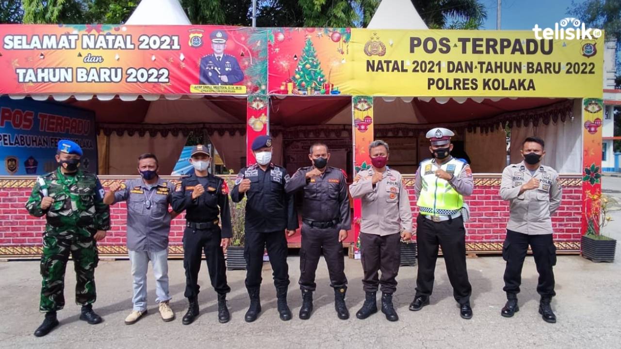 Stakeholder terkait melakukan penjagaan dan pengawasan di pelabuhan penyeberangan Kolaka. Foto: Ela/Telisik