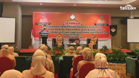 Masa pandemi tidak menyulutkan Dharma Wanita Sultra melakukan kegiatan yang positif. Foto: Nurdian Pratiwi/Telisik