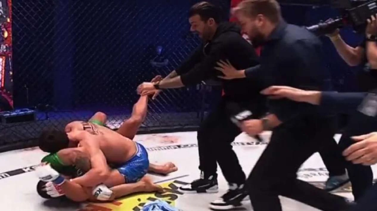 Duel Shamil Musaev versus Uros Jurisic di ajang KSW. Foto: Repro Fight site