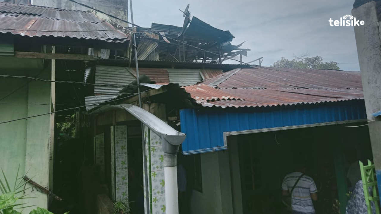 Kondisi rumah pasca mengalami kebakaran. Foto: Iradat Kurniawan/Telisik