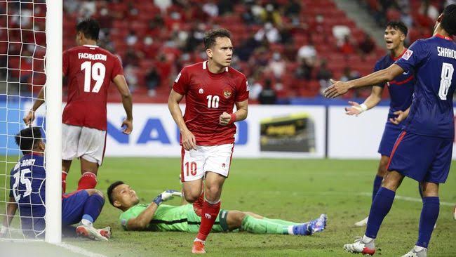 Pemain Timnas Indonesia, Egy Maulana Vikri saat melawan Thailand. Foto: Repro AP