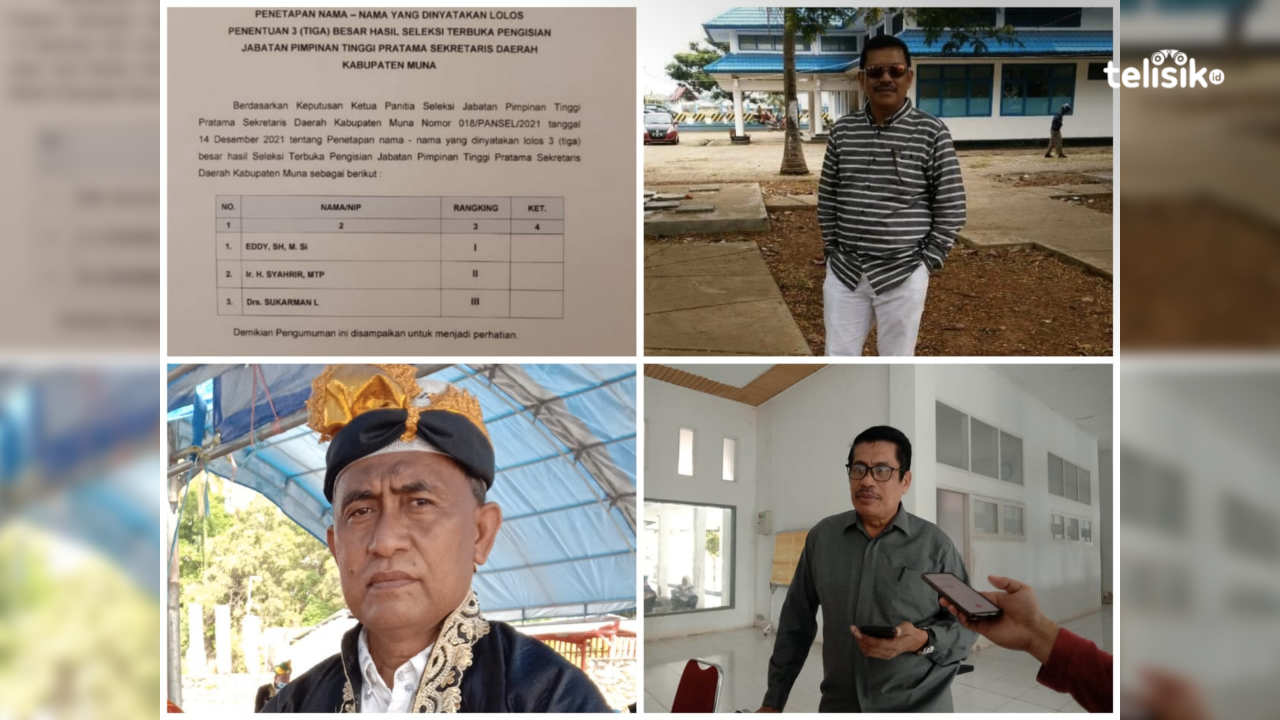 Tiga calon Sekda Muna yang lolos seleksi. Foto: Sunaryo/Telisik