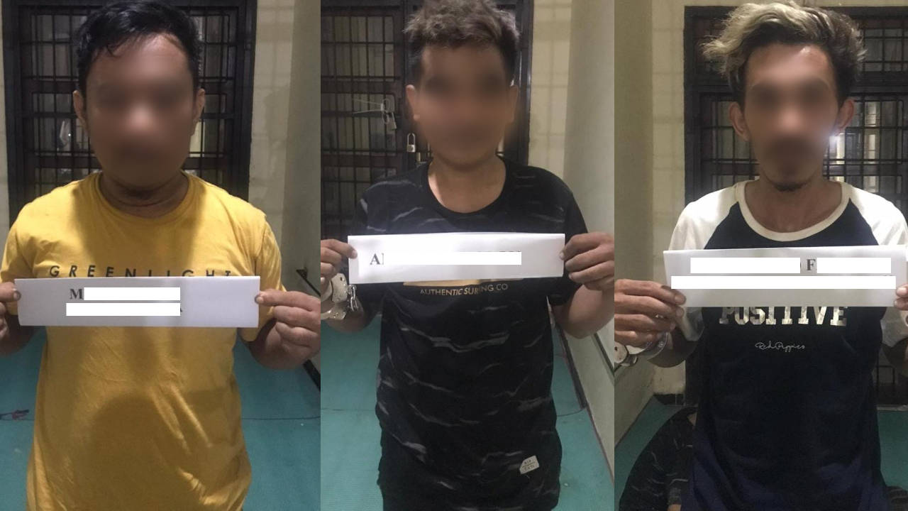 Ketiga tersangka pengedar Narkotika jenis sabu seberat 1,03 Kg saat diamankan Ditresnarkoba Polda Sultra, Foto: Ist.