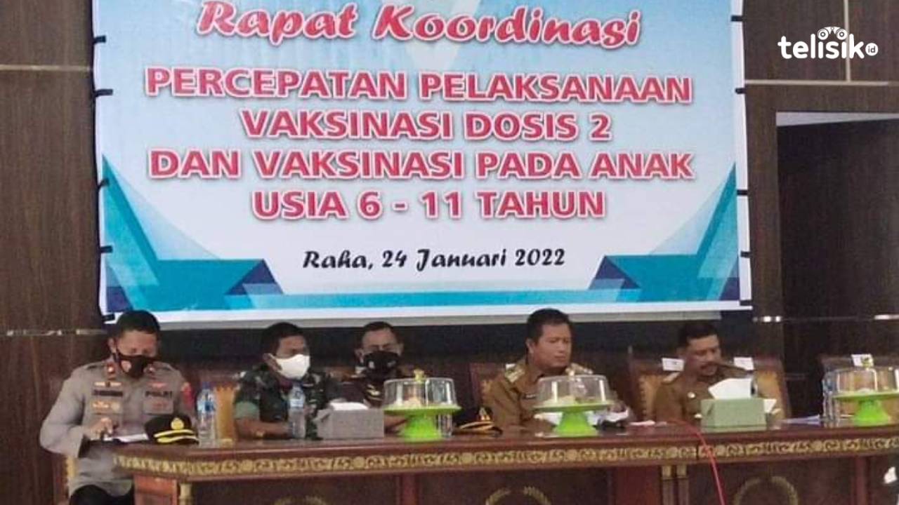 Bupati Muna, LM Rusman Emba bersama Forkopimda menggelar rapat pelaksanaan vaksinasi. Foto : Sunaryo/Telisik