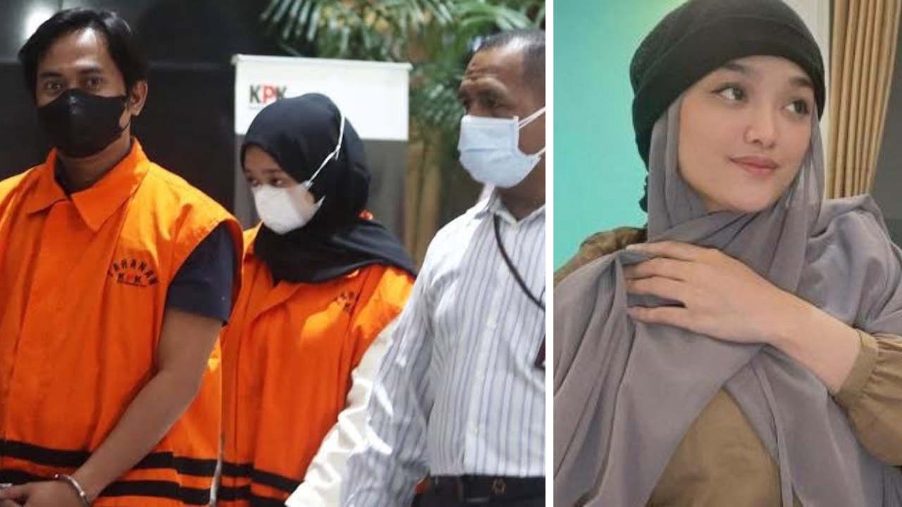 Bupati Penajam Paser Utara Abdul Gafur Mas'ud (kiri) ssat ditangkap KPK dan Nur Afifah Balqis. Foto: Repro Antara