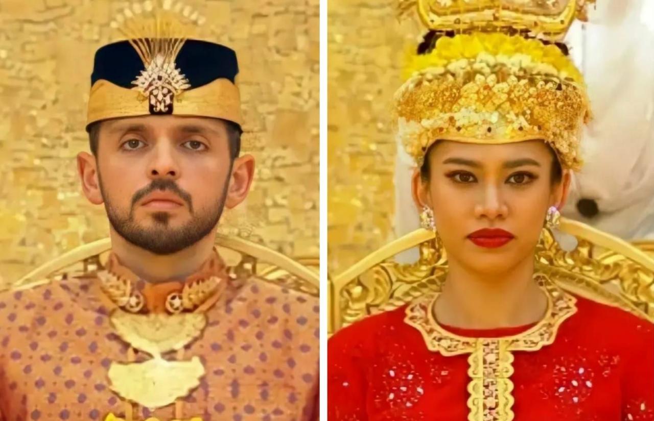 Putri Sultan Brunei dan suaminya Abdullah Nabil Mahmoud Al-Hashimi. Foto: Repro Jurnalsoreang