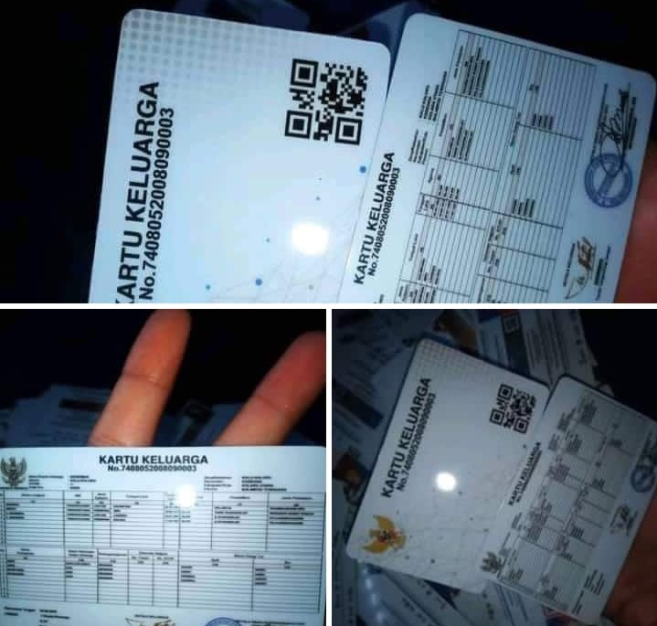 Kartu Keluarga berbentuk KTP-el yang diposting di media sosial. Foto: Ist.