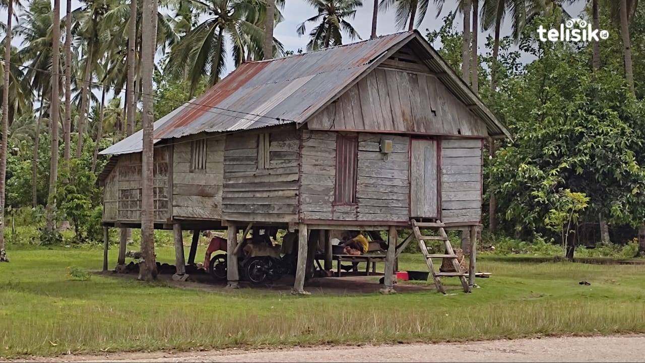 Rumah salah satu keluarga tidak mampu di Buton Tengah. Foto: Mutarfin/Telisik