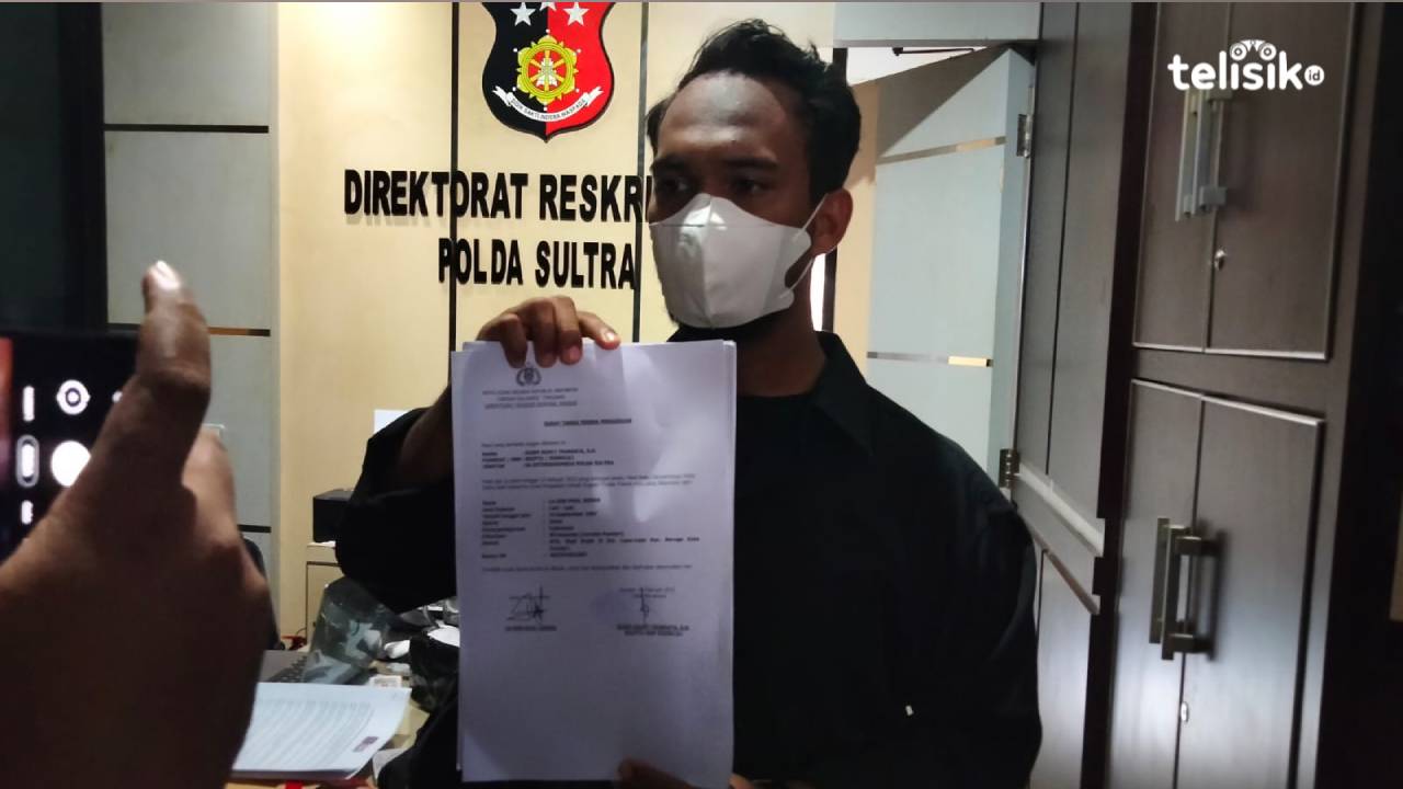 Jurnalis di Kendari, Deden Saputra korban dugaan kekerasan mengadukan oknum Satpol PP dan polisi ke Polda Sultra, Foto: Andi May/Telisik