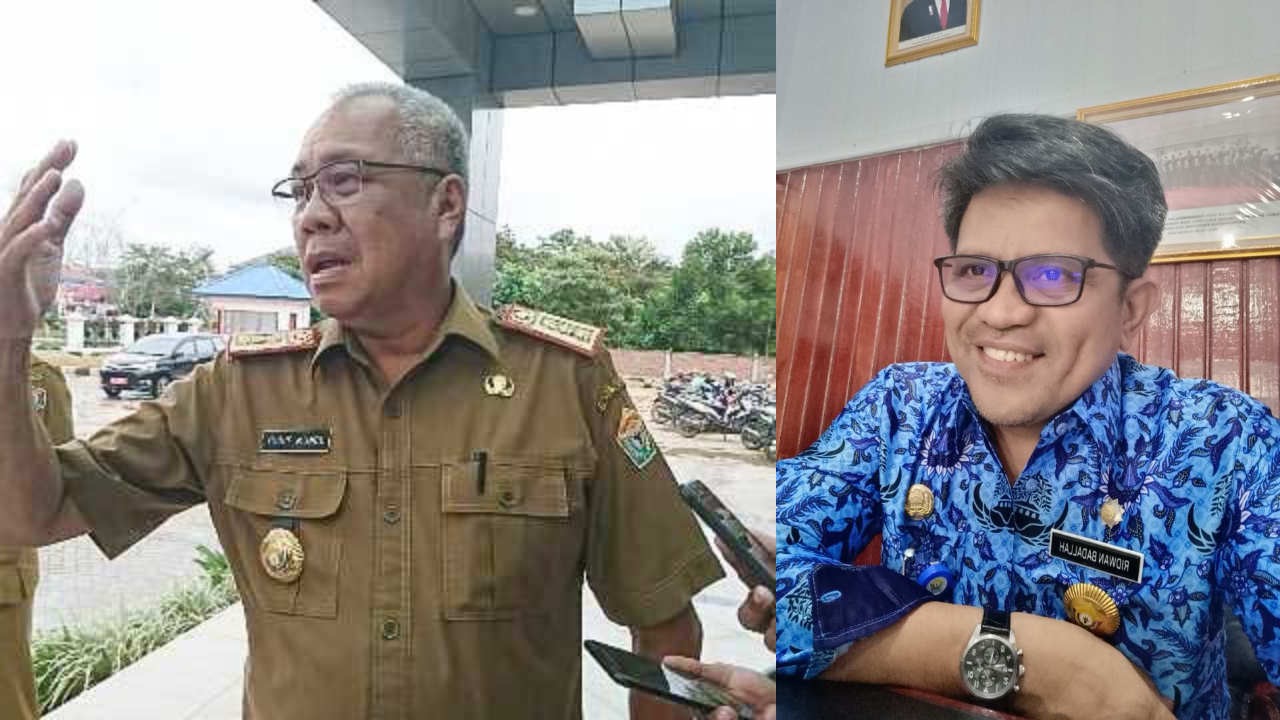 Kadis Kominfo Sultra, Ridwan Badallah (Kanan). Kepala Bapenda Sultra, Yusuf Mundu (Kiri) Foto: Ist.
