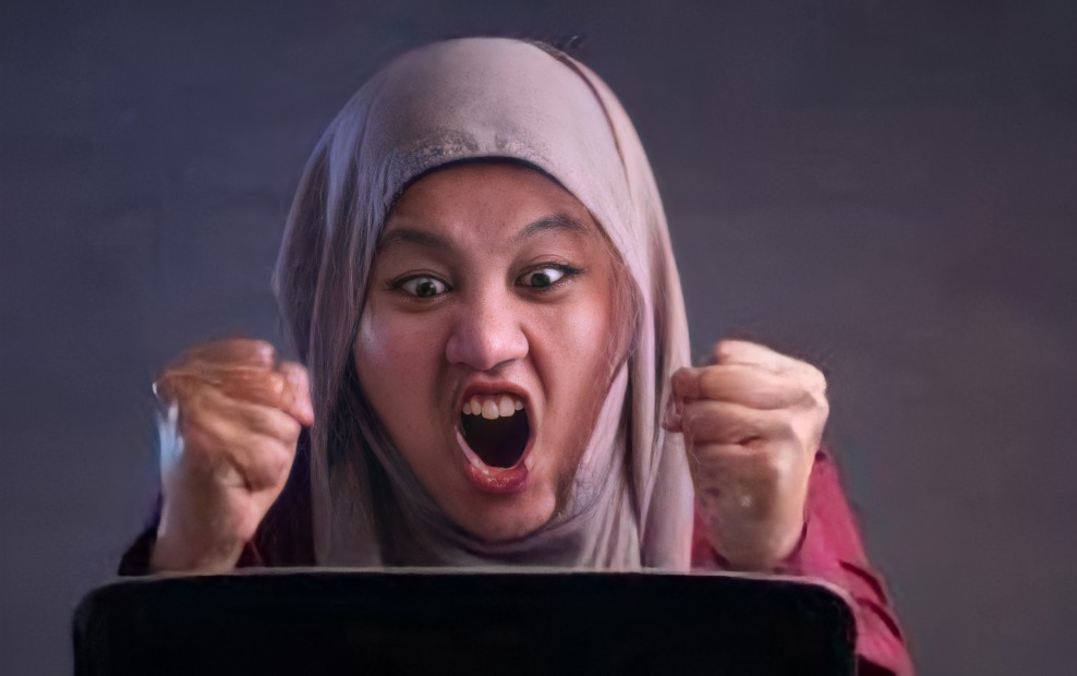 Marah yang tak terkendali bukan hanya memperburuk hubungan persaudaraan dengan sesama Muslim, hubungan dengan Allah pun semakin jauh. Foto: Repro tribunnews.com