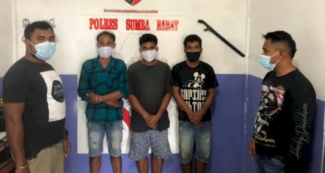 Para pelaku saat diamankan Polisi. Foto: Ist