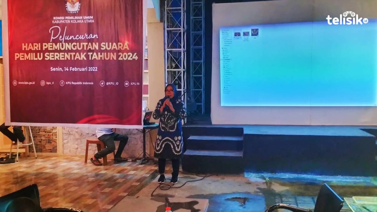 Ketua KPUD Kolut, Susanti Hermawati, saat membuka Rakor peluncuran hari pemungutan suara pemilu serentak tahun 2024. Foto: Muh. Risal H/Telisik