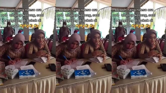Viral Amplop Pernikahan Dibuka dan Dicatat di Tempat. Foto: Instagram@pangkalaninfo