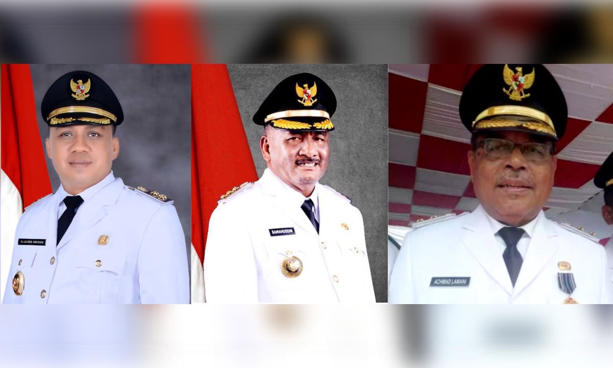 3 Bupati di Sulawesi Tenggara yang akan lebih dulu memasuki akhir masa jabatan atau AMJ. Foto: Ist.