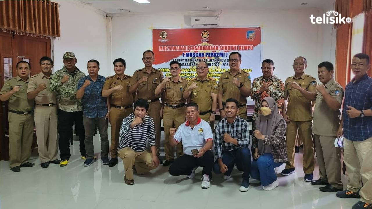 Dihadiri Ketua Umum Perkemi Sultra, Harmin Ramba serta Kadis Kepemudaan dan Olahraga Konsel Perkemi Konsel kini telah memiliki nakhoda baru. Kadis Bapenda Konsel Nisbanurrahim terpilih secara aklamasi. Foto: Ashar Hamka/Telisik