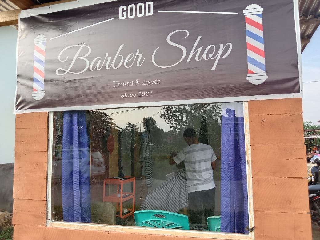 Barber shop yang beralamat di Jalan Mekar Jaya I, dekat SMPN 17 Kendari. Foto: Ist