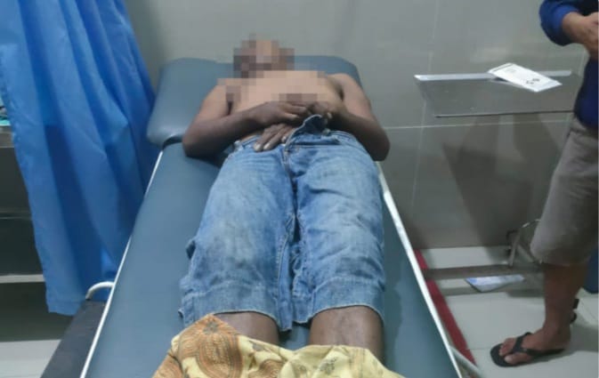 Korban saat berada di Rumah Sakit. Foto: Ist