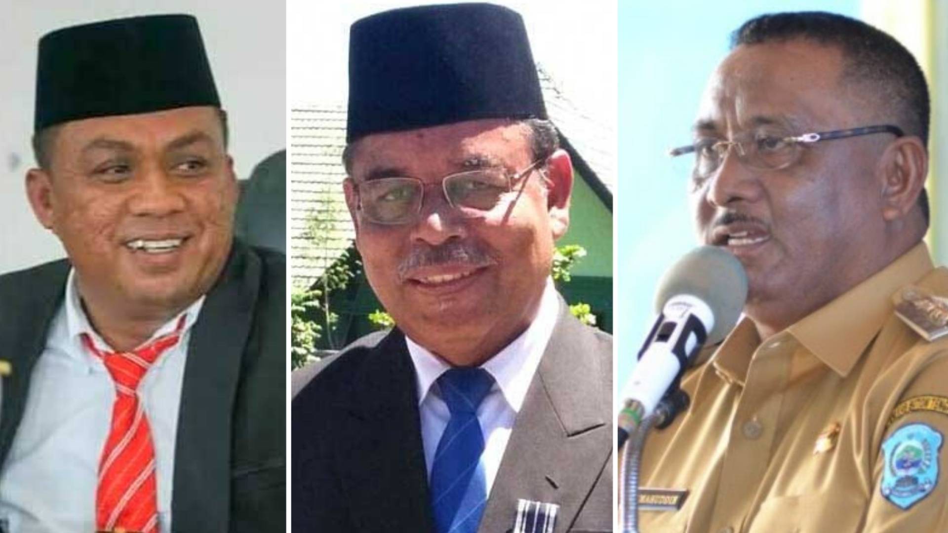 Bupati Busel, Arusani (kiri), Bupati Mubar, Achmad Lamani (tengah), Bupati Buteng, Samahuddin (kanan). Foto: Ist.