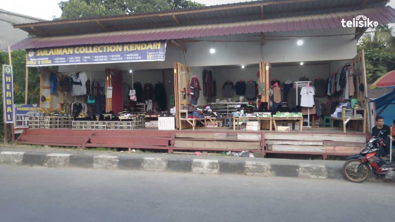 Toko Abdul Hamid Muslim Store yang berada di Jalan D.I Panjaitan, Kelurahan Lepo-Lepo, Kecamatan Baruga, Kota Kendari Foto: Nur Khumairah/Telisik